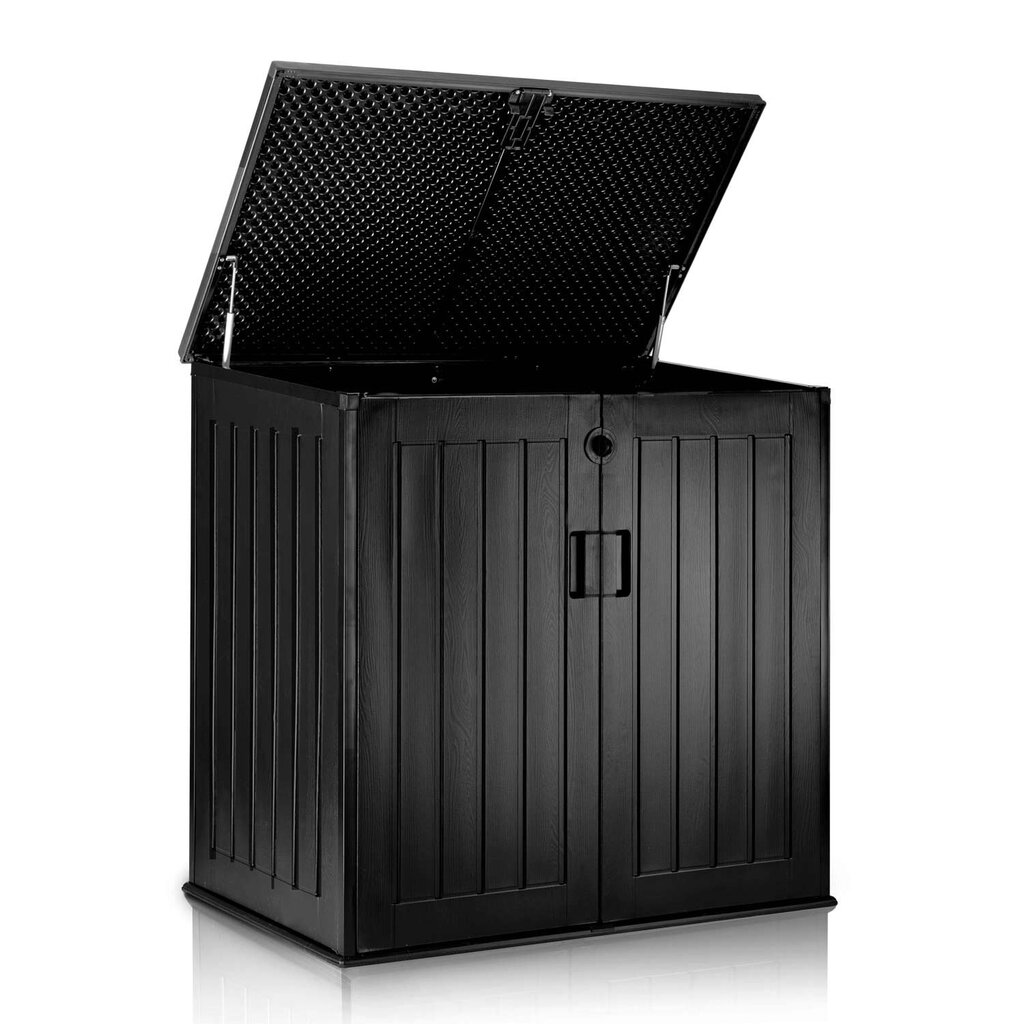 Dārza kaste, 116 x 112,5 x 71 cm., 775 L., melna цена и информация | Komposta kastes un āra konteineri | 220.lv