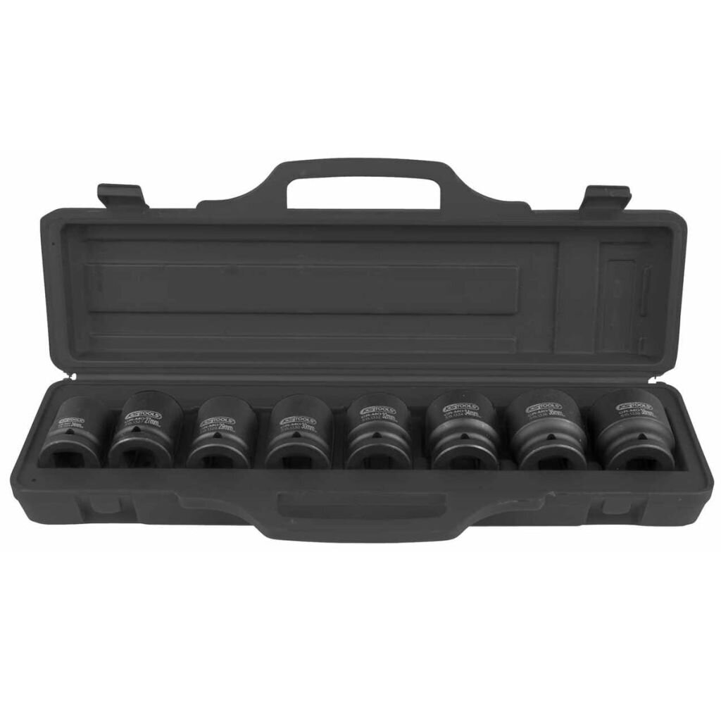 418158 KS Tools Eight Piece Hexagon Impact Socket Set Short 3/4" 515.0210 цена и информация | Rokas instrumenti | 220.lv