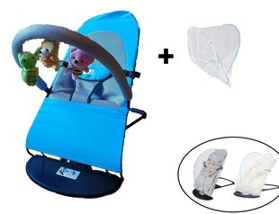 Bērnu šūpuļkrēsls Tavalax + moskītu tīkls piemērots mazuļiem cena un informācija | Bērnu šūpuļkrēsliņi | 220.lv