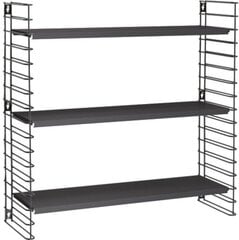 book shelf 8 kg 70 x 21 x 68 cm wood black - цена и информация | Полки | 220.lv