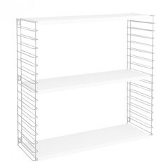 book shelf 8 kg 70 x 21 x 68 cm wood white - цена и информация | Полки | 220.lv