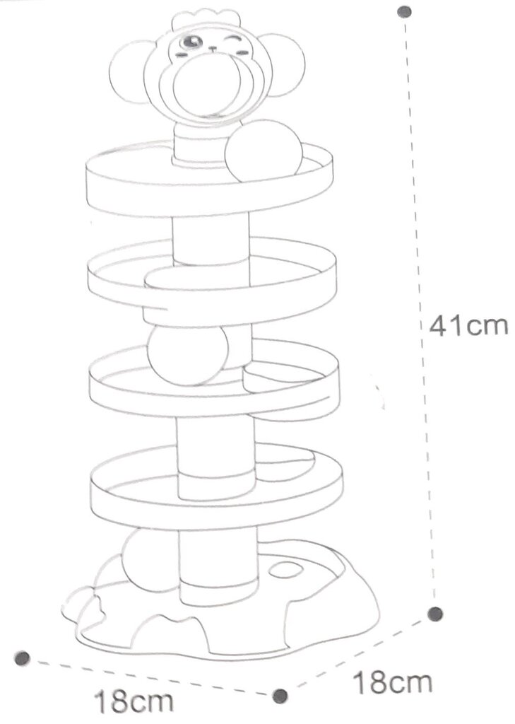 Izglītojoša rotaļlieta TOWER - Pērtiķis 18 mēneši+ cena un informācija | Rotaļlietas zīdaiņiem | 220.lv