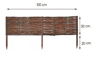 Забор плетеный ивовый, 120x20 цена и информация | Заборы и принадлежности к ним | 220.lv