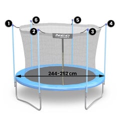 Aizsargājošs iekšējais batuta tīkls, 252cm - 8ft., Neo-Sport cena un informācija | Batuti | 220.lv