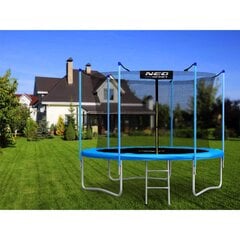 Dārza batuts ar iekšējo tīklu un kāpnēm, 10 pēdas / 312 cm., Neo-Sport cena un informācija | Batuti | 220.lv