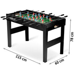 Galda futbols, 115 x 61 x 79 cm melns цена и информация | Настольный футбол | 220.lv