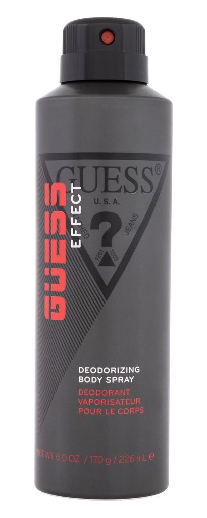 Smaržu izsmidzināms dezodorants vīriešiem Guess Effect Deospray, 226 ml cena un informācija | Parfimēta vīriešu kosmētika | 220.lv