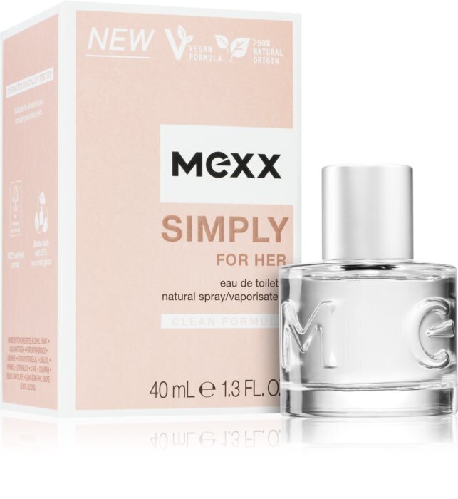 Tualetes ūdens Mexx Simply EDT sievietēm 40 ml цена и информация | Sieviešu smaržas | 220.lv