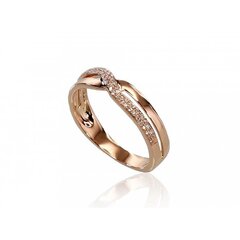 Золотое кольцо с бриллиантами "Джоанна V" из красного золота 585 пробы 4752263018440 цена и информация | Кольца | 220.lv