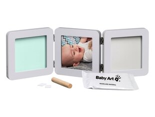 Baby Art Double Print Frame komplekts mazuļa pēdiņu/rociņu nospieduma izveidošanai, pastel цена и информация | Отпечатки для младенцев | 220.lv