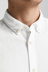 Льняная рубашка Jack & Jones 12196819WHITE-XL цена и информация | Мужские рубашки | 220.lv