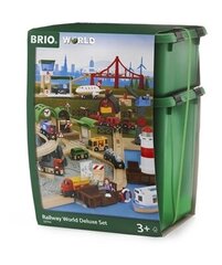 Набор деревянных железных дорог Brio World Delux цена и информация | Развивающие игрушки | 220.lv
