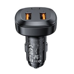 Acefast car charger 66W 2x USB / USB Type C, PPS, Power Delivery, Quick Charge 4.0, AFC, FCP, SCP black (B9) цена и информация | Зарядные устройства для телефонов | 220.lv