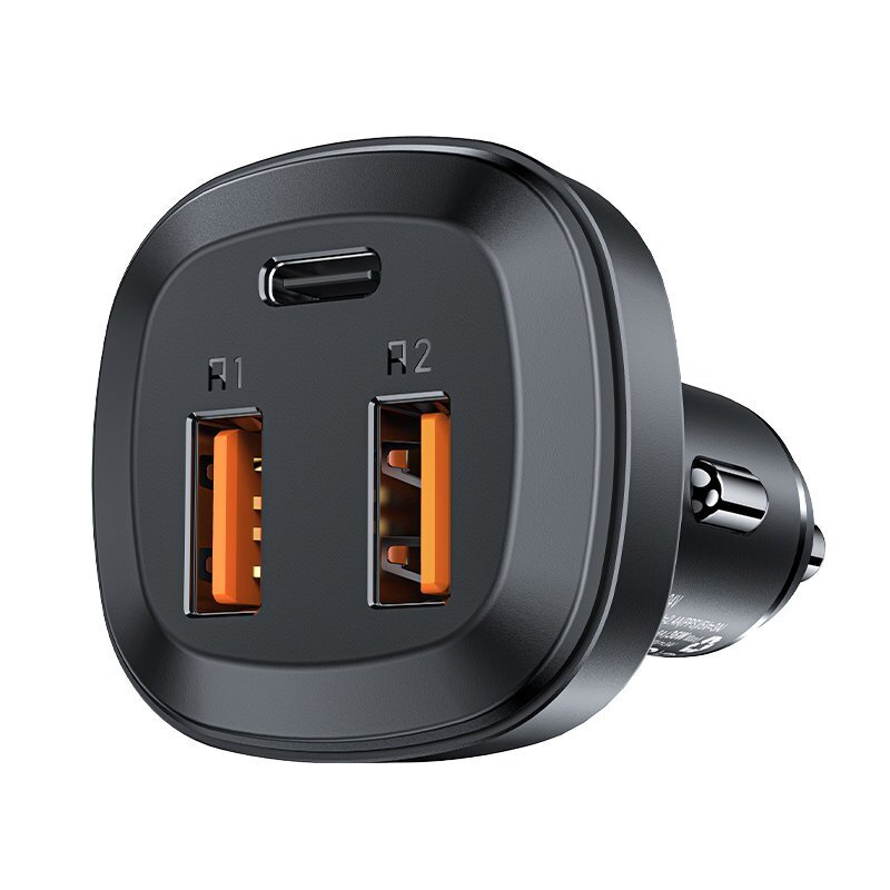 Acefast car charger 66W 2x USB / USB Type C, PPS, Power Delivery, Quick Charge 4.0, AFC, FCP, SCP black (B9) cena un informācija | Lādētāji un adapteri | 220.lv