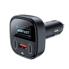 Автомобильное зарядное устройство Acefast, 101W, 2x USB Type C/USB, PPS, AFC, FCP, чёрное (B5) цена и информация | Зарядные устройства для телефонов | 220.lv