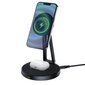 Acefast Qi Wireless Charger 15W for iPhone (with MagSafe) and Apple AirPods Stand Holder Magnetic Holder Black (E8 black) cena un informācija | Lādētāji un adapteri | 220.lv