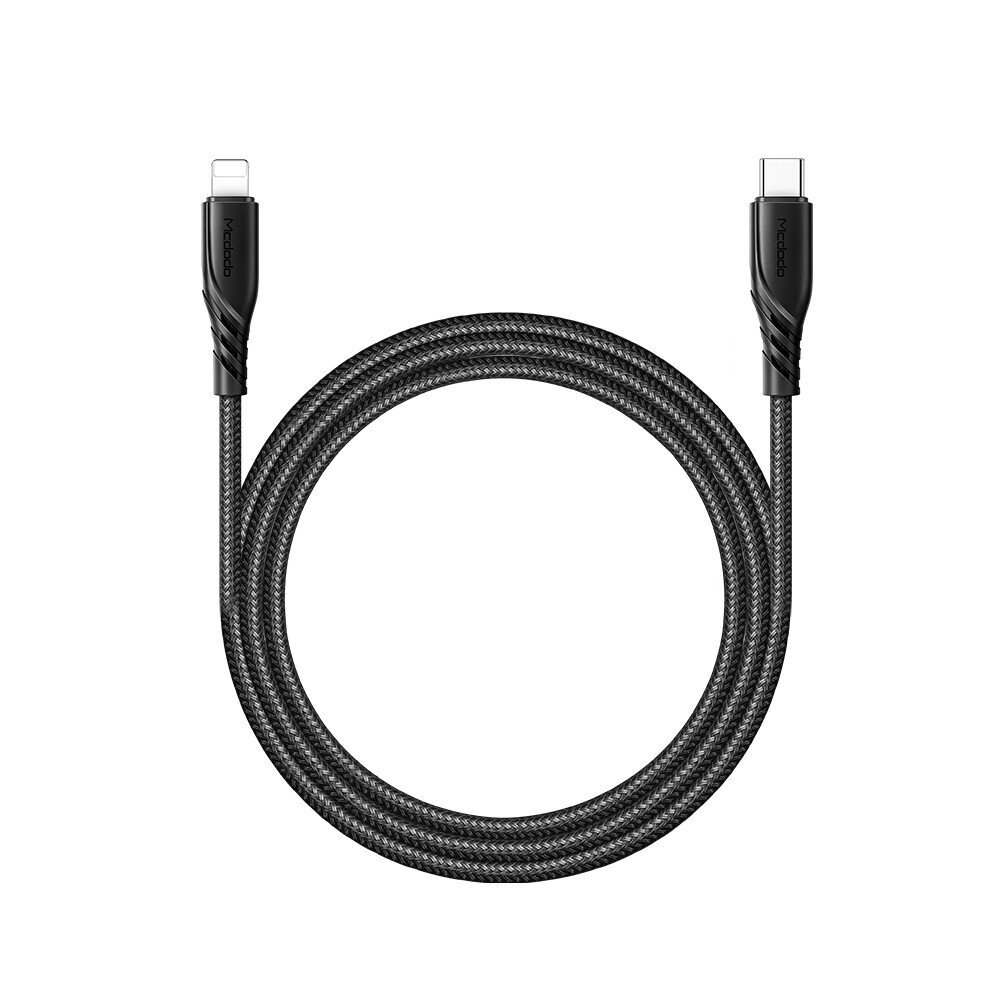 Mcdodo USB Type C - Lightning PD 20W 1.2M melns telefona kabelis cena un informācija | Savienotājkabeļi | 220.lv