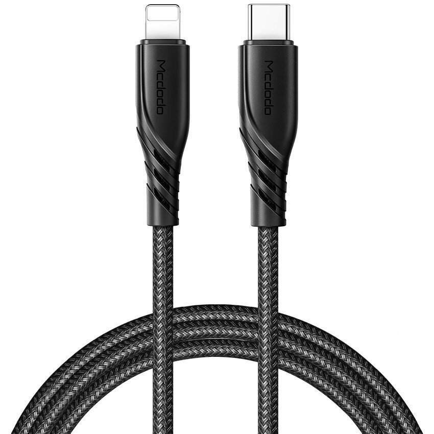 Mcdodo USB Type C - Lightning PD 20W 1.2M melns telefona kabelis cena un informācija | Savienotājkabeļi | 220.lv