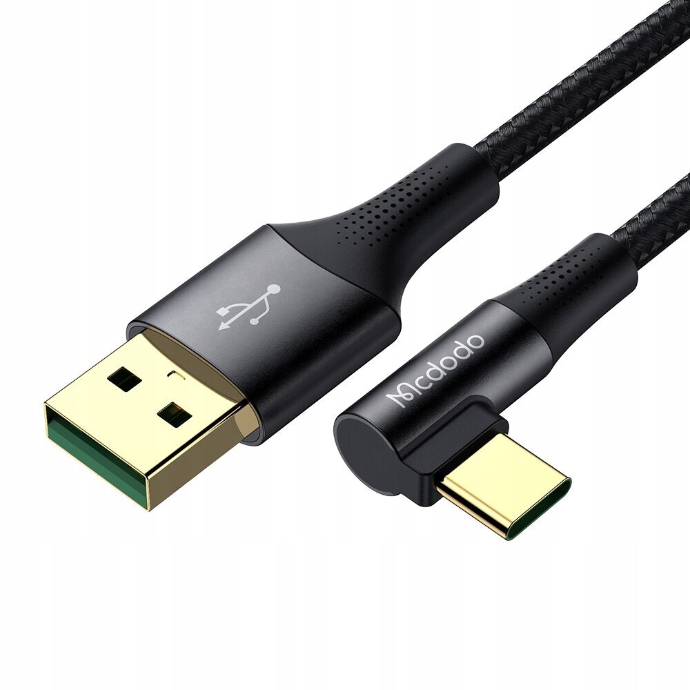 Mcdodo ātrās uzlādes tālruņa kabelis, leņķveida USB-C 65W 6A 2M cena un informācija | Savienotājkabeļi | 220.lv
