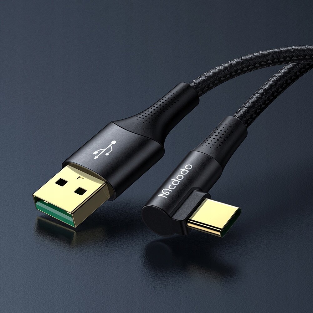 Mcdodo ātrās uzlādes tālruņa kabelis, leņķveida USB-C 65W 6A 2M cena un informācija | Savienotājkabeļi | 220.lv