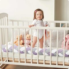 Bērnu gultiņas aizsardzība - bize, 3m violeta un pelēka cena un informācija | Bērnu gultas veļa | 220.lv