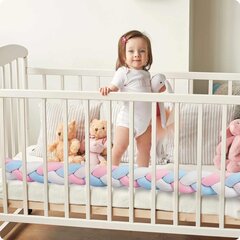 Bērnu gultiņas aizsardzība - bize, 3m zila un rozā cena un informācija | Bērnu gultas veļa | 220.lv