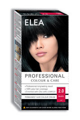 Noturīga krēmveida matu krāsa Elea Professional Colour&Care 2.0 Black, 123 ml cena un informācija | Matu krāsas | 220.lv
