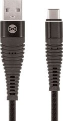 Forever USB type-C kabelis Shark black cena un informācija | Savienotājkabeļi | 220.lv