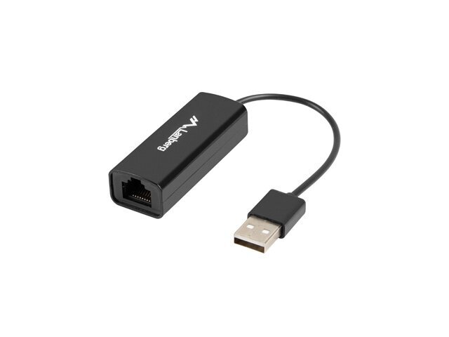 Lanberg NC-0100-01 cable interface/gender adapter USB-A RJ-45 Black цена и информация | Mātesplates | 220.lv