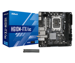 Asrock H610M-ITX/ac Intel H610 LGA 1700 Micro ITX cena un informācija | Asrock Datortehnika | 220.lv