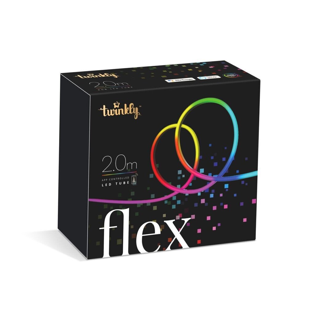 TWINKLY Flex (TWFL200STW-WEU) Smart LED tube 192 LED RGB 2 m cena un informācija | Ziemassvētku lampiņas, LED virtenes | 220.lv