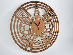 Деревянные настенные часы с тонировкой для гаража в подарок мужчине цена и информация | Оригинальные часы | 220.lv
