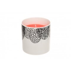 Svece keramikas burkā, 8 cm, sarkana cena un informācija | Sveces un svečturi | 220.lv