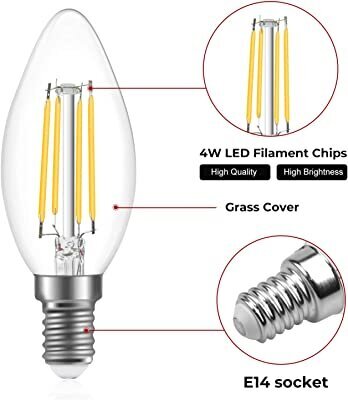 LED svece C35 5W E14, komplektā 3 gab cena un informācija | Iebūvējamās lampas, LED paneļi | 220.lv