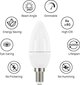 LED svece C35 5W E14 cena un informācija | Iebūvējamās lampas, LED paneļi | 220.lv