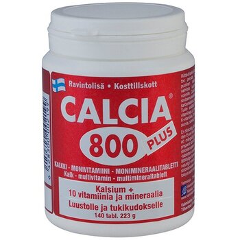 Kalcija, multivitamīnu un multiminerālu tabletes, Calcia 800 Plus tab. N140 cena un informācija | Vitamīni, preparāti, uztura bagātinātāji labsajūtai | 220.lv