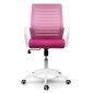 Biroja krēsls ar mikro sietu, Pink balts un rozā cena un informācija | Biroja krēsli | 220.lv