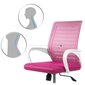 Biroja krēsls ar mikro sietu, Pink balts un rozā cena un informācija | Biroja krēsli | 220.lv