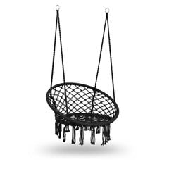Подвесное кресло BOHO, черный цена и информация | скамейка со столиком | 220.lv