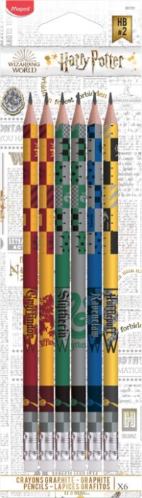 Zīmulis ar dzēšgumiju MAPED Harry Potter 6gb HB цена и информация | Modelēšanas un zīmēšanas piederumi | 220.lv