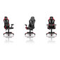 Spēļu krēsls, Smart Gamers, melns ar sarkanu cena un informācija | Biroja krēsli | 220.lv