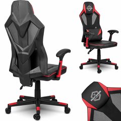 Spēļu krēsls, Smart Gamers, melns ar sarkanu цена и информация | Офисные кресла | 220.lv