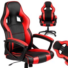 Spēļu krēsls, Smart Gamers melns un sarkans cena un informācija | Biroja krēsli | 220.lv