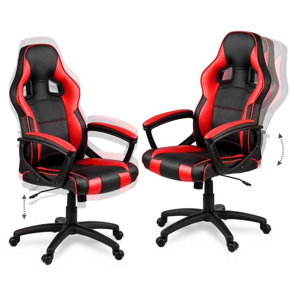 Spēļu krēsls, Smart Gamers melns un sarkans cena un informācija | Biroja krēsli | 220.lv