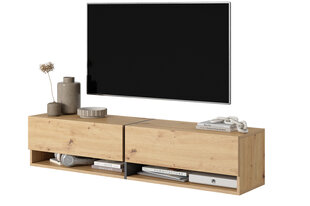 TV galdiņš SELSEY Mirrgo 140 amatniecības ozola + grafīta ieliktnis. cena un informācija | TV galdiņi | 220.lv