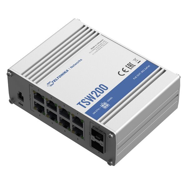 Teltonika Ethernet Slēdzis TSW200 10/100/1000 Mbps (RJ-45) cena un informācija | Rūteri (maršrutētāji) | 220.lv