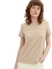 Tom Tailor женская футболка 1032702*26353, бежевый цена и информация | Женские футболки | 220.lv