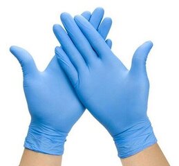 Перчатки нитриловые одноразовые Santex Nitrile Flash S, 100шт. цена и информация | Рабочие перчатки | 220.lv