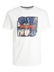 Jack & Jones bērnu T-krekls 12213328*02, balts 5715311899698 цена и информация | Рубашки для мальчиков | 220.lv