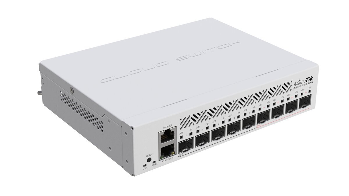 Switch|MIKROTIK|CRS310-1G-5S-4S+IN|Type L3|5|4|2|PoE ports 1|CRS310-1G-5S-4S+IN cena un informācija | Komutatori (Switch) | 220.lv